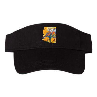 Someone In Arizona Loves Me Vintage Retro Us State Visor