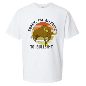 Sorry IM Allergic To Bullsh T Funny Bull Sunset Cattle Meme Sueded Cloud Jersey T-Shirt