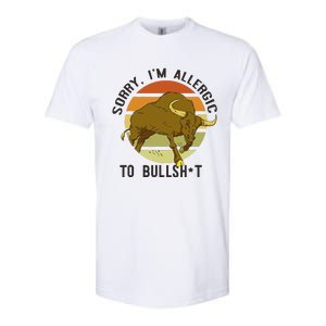 Sorry IM Allergic To Bullsh T Funny Bull Sunset Cattle Meme Softstyle CVC T-Shirt