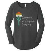 Someone In Arizona Loves Me Cactus Az Vintage Women's Perfect Tri Tunic Long Sleeve Shirt