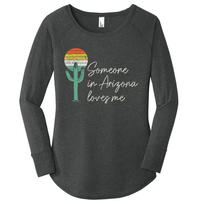 Someone In Arizona Loves Me Cactus Az Vintage Women's Perfect Tri Tunic Long Sleeve Shirt