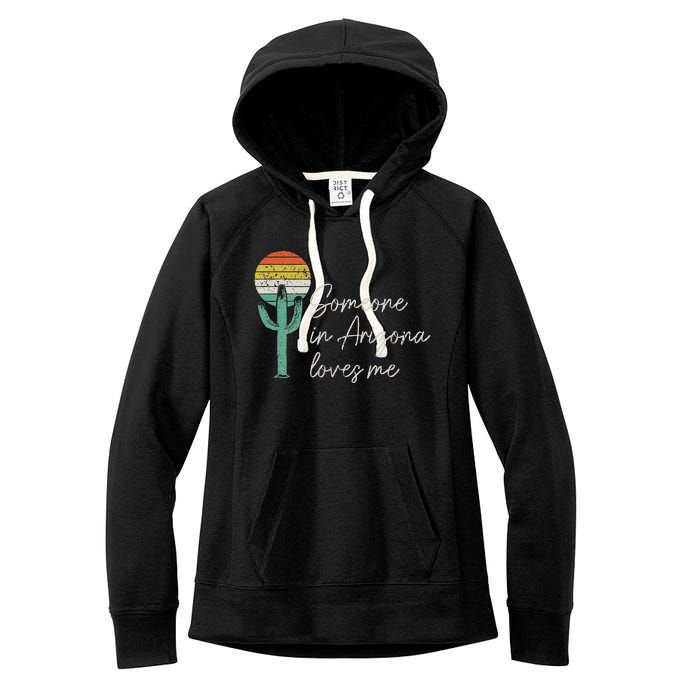 Someone In Arizona Loves Me Cactus Az Vintage Women's Fleece Hoodie