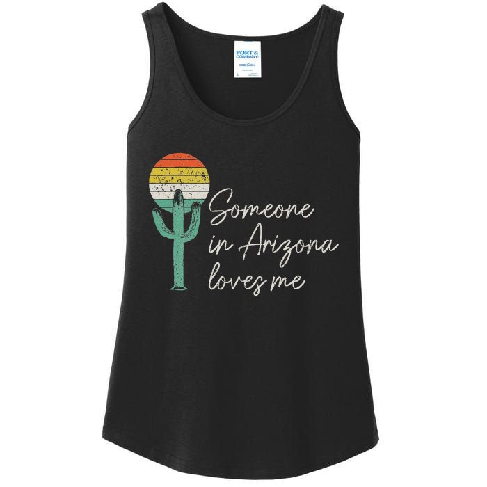 Someone In Arizona Loves Me Cactus Az Vintage Ladies Essential Tank