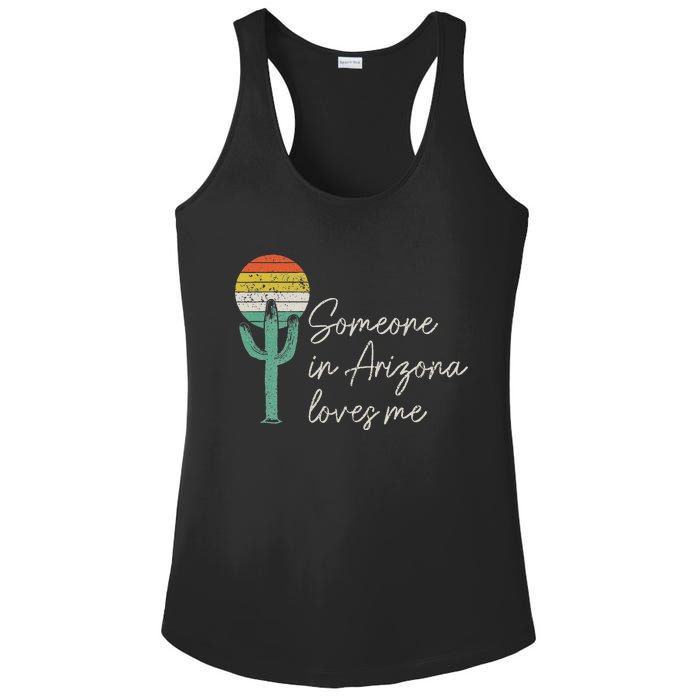 Someone In Arizona Loves Me Cactus Az Vintage Ladies PosiCharge Competitor Racerback Tank