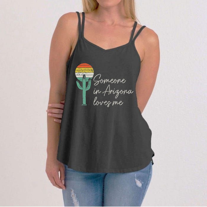 Someone In Arizona Loves Me Cactus Az Vintage Women's Strappy Tank