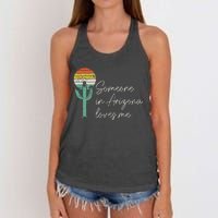 Someone In Arizona Loves Me Cactus Az Vintage Women's Knotted Racerback Tank