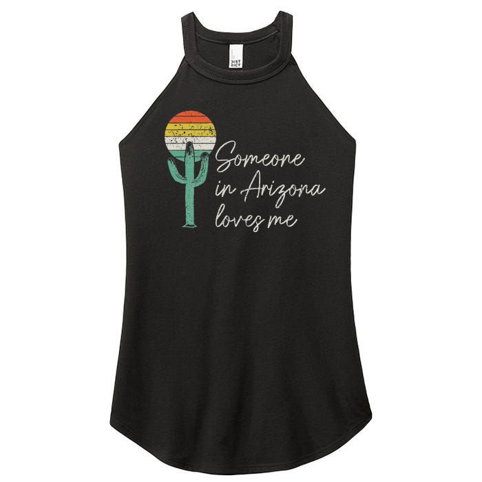 Someone In Arizona Loves Me Cactus Az Vintage Women's Perfect Tri Rocker Tank