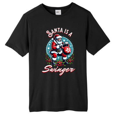 Santa Is A Swinger Christmas Kettlebell Gym Tall Fusion ChromaSoft Performance T-Shirt