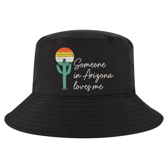 Someone In Arizona Loves Me Retro Cactus Cool Comfort Performance Bucket Hat