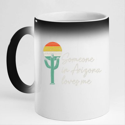 Someone In Arizona Loves Me Retro Cactus 11oz Black Color Changing Mug