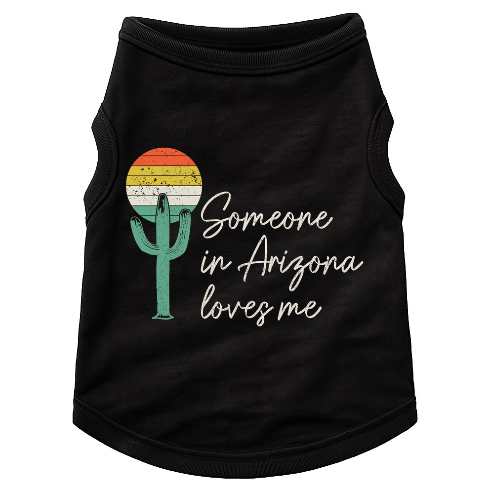 Someone In Arizona Loves Me Retro Cactus Doggie Tank
