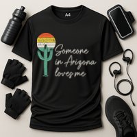 Someone In Arizona Loves Me Retro Cactus Cooling Performance Crew T-Shirt