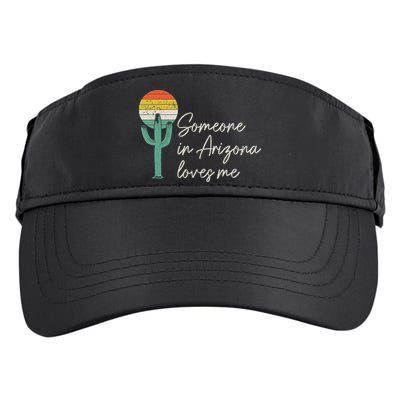 Someone In Arizona Loves Me Retro Cactus Adult Drive Performance Visor