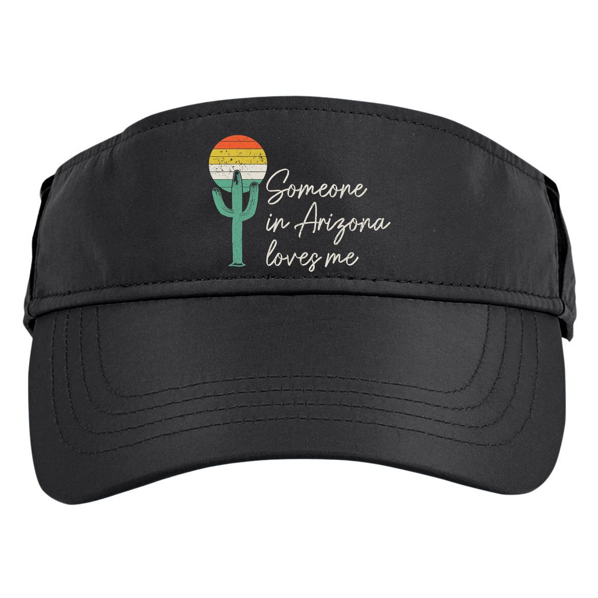 Someone In Arizona Loves Me Retro Cactus Adult Drive Performance Visor
