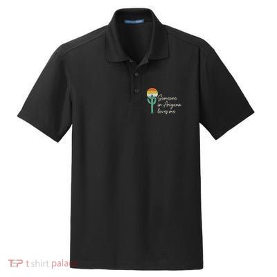 Someone In Arizona Loves Me Retro Cactus Dry Zone Grid Polo