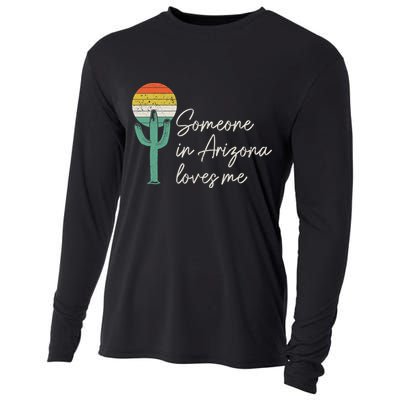 Someone In Arizona Loves Me Retro Cactus Cooling Performance Long Sleeve Crew