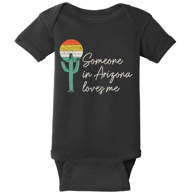 Someone In Arizona Loves Me Retro Cactus Baby Bodysuit