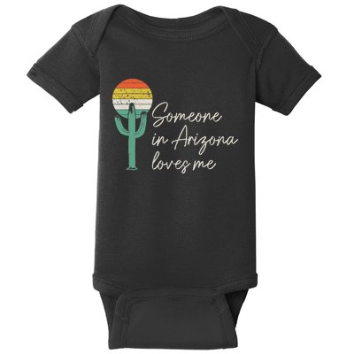 Someone In Arizona Loves Me Retro Cactus Baby Bodysuit