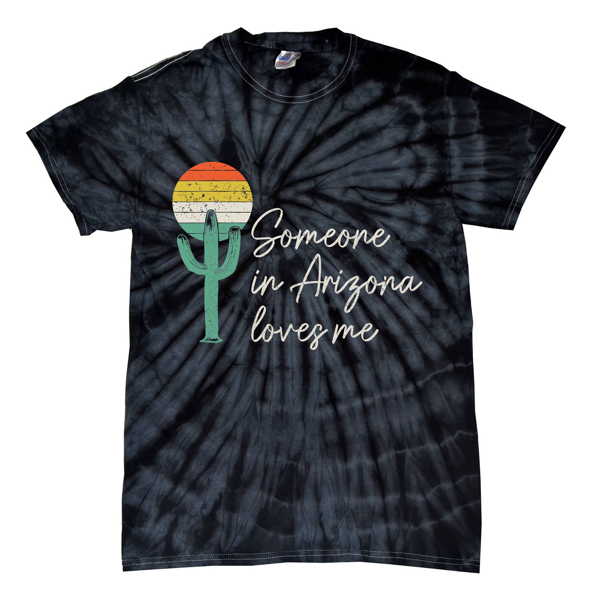 Someone In Arizona Loves Me Retro Cactus Tie-Dye T-Shirt