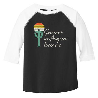 Someone In Arizona Loves Me Retro Cactus Toddler Fine Jersey T-Shirt