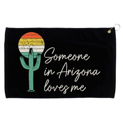 Someone In Arizona Loves Me Retro Cactus Grommeted Golf Towel