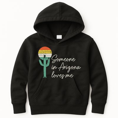 Someone In Arizona Loves Me Retro Cactus Kids Hoodie