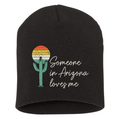 Someone In Arizona Loves Me Retro Cactus Short Acrylic Beanie