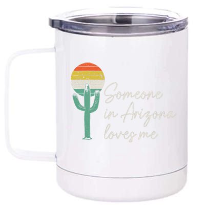 Someone In Arizona Loves Me Retro Cactus 12 oz Stainless Steel Tumbler Cup