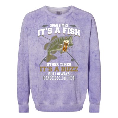 Sometimes It's A Fish Other Times It's A Buzz - Beer Day Colorblast Crewneck Sweatshirt