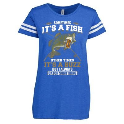 Sometimes It's A Fish Other Times It's A Buzz - Beer Day Enza Ladies Jersey Football T-Shirt