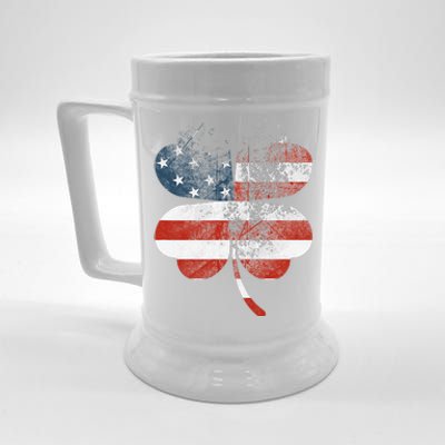 Shamrock Irish American flag Patrick's day Ireland flag Beer Stein