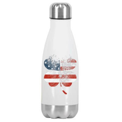 Shamrock Irish American flag Patrick's day Ireland flag Stainless Steel Insulated Water Bottle