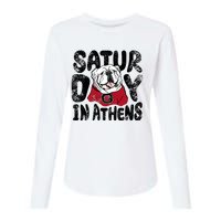 Saturday In Athens Georgia Football Womens Cotton Relaxed Long Sleeve T-Shirt