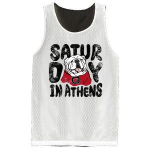 Saturday In Athens Georgia Football Mesh Reversible Basketball Jersey Tank