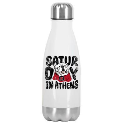 Saturday In Athens Georgia Football Stainless Steel Insulated Water Bottle