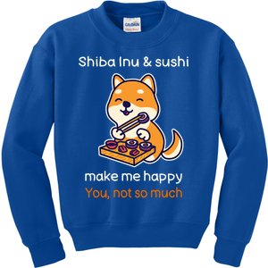 Shiba Inu And Sushi Gift Sarcastic Shiba Lover Sushi Lover Gift Kids Sweatshirt