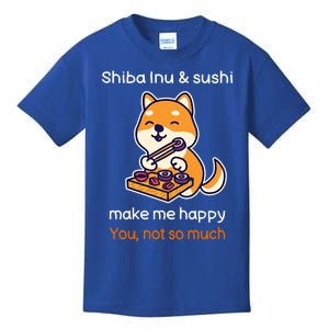 Shiba Inu And Sushi Gift Sarcastic Shiba Lover Sushi Lover Gift Kids T-Shirt