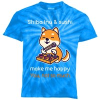 Shiba Inu And Sushi Gift Sarcastic Shiba Lover Sushi Lover Gift Kids Tie-Dye T-Shirt