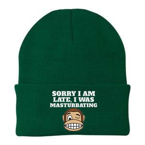 Sorry I Am Late I Was Masturbating Knit Cap Winter Beanie