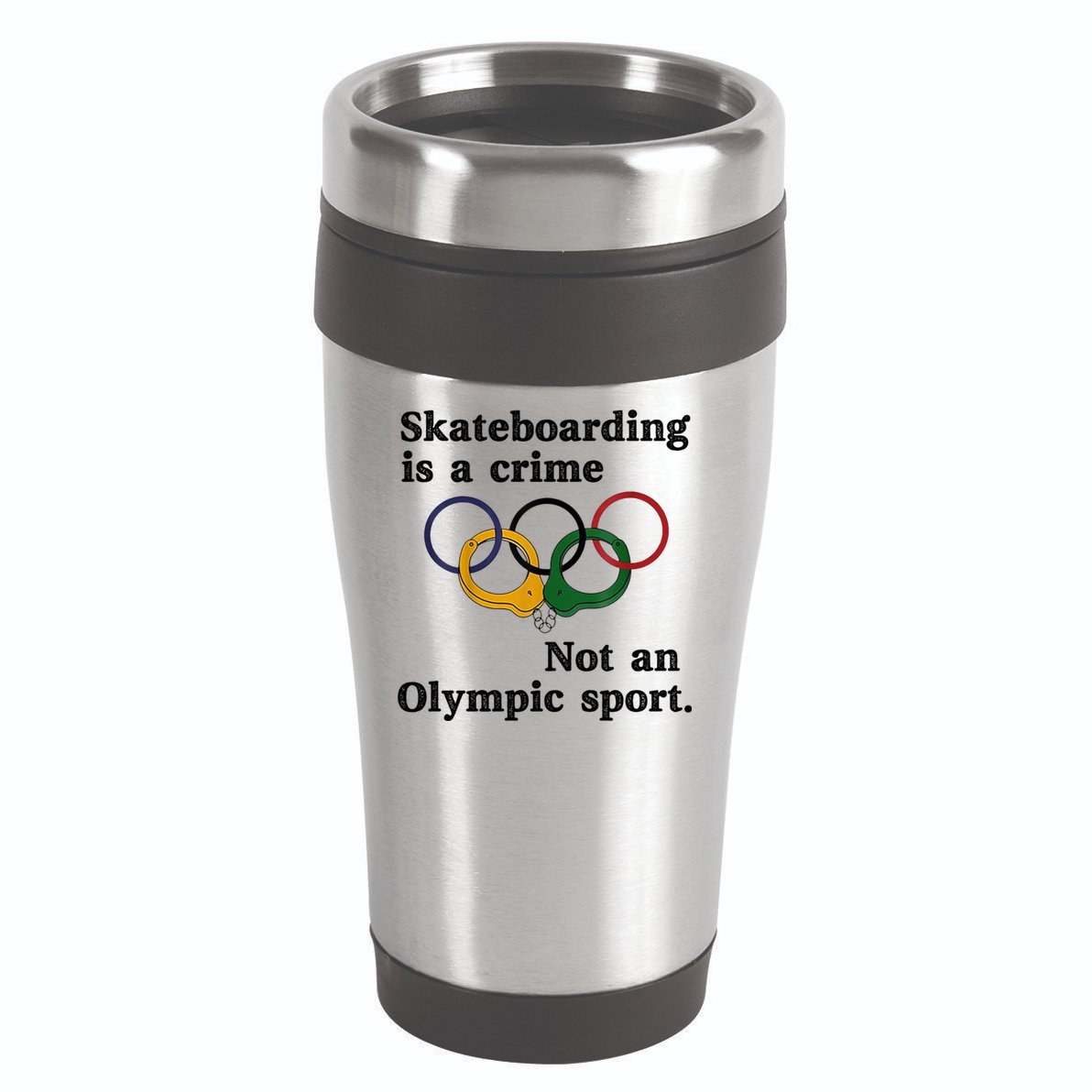 Skateboarding Is A Crime Not An O.lympic Sport 16oz Travel Tumbler