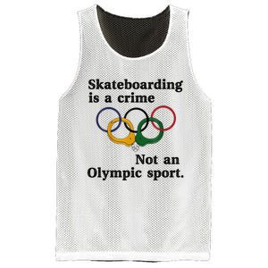 Skateboarding Is A Crime Not An O.lympic Sport Mesh Reversible Basketball Jersey Tank