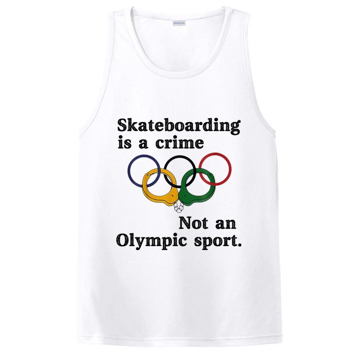 Skateboarding Is A Crime Not An O.lympic Sport PosiCharge Competitor Tank