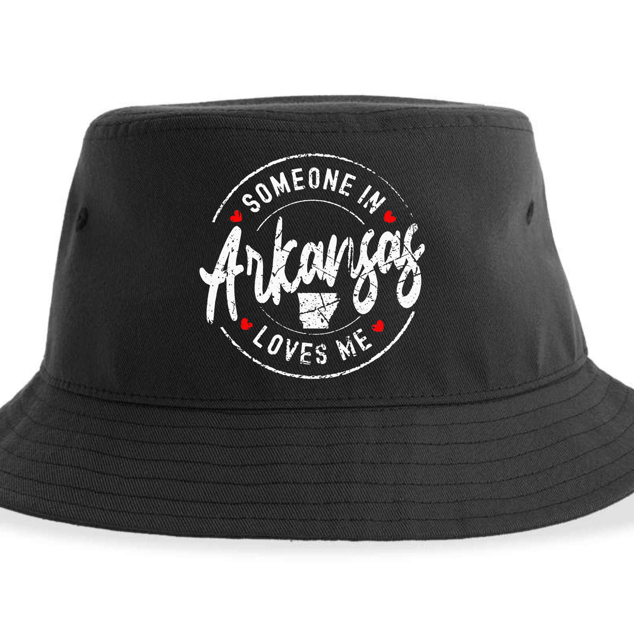 Someone In Arkansas Loves Me Vintage Design Sustainable Bucket Hat