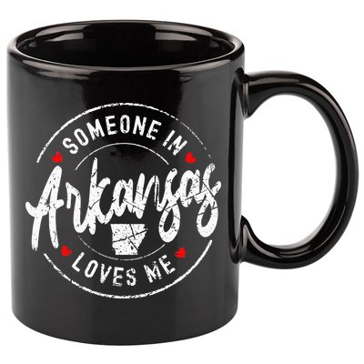 Someone In Arkansas Loves Me Vintage Design 11oz C Handle Ceramic Mug