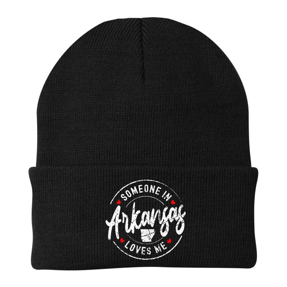 Someone In Arkansas Loves Me Vintage Design Beanie