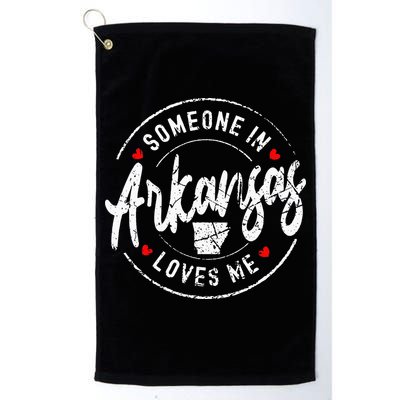 Someone In Arkansas Loves Me Vintage Design Golf Towel