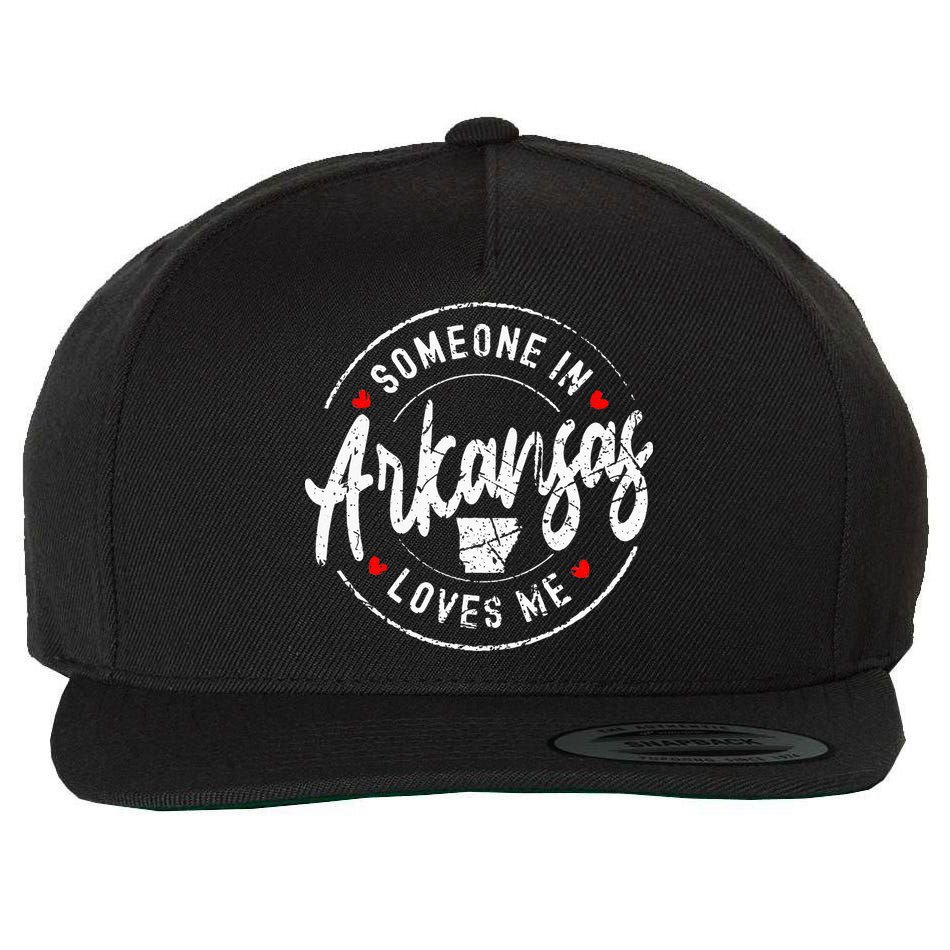 Someone In Arkansas Loves Me Vintage Design Wool Snapback Cap