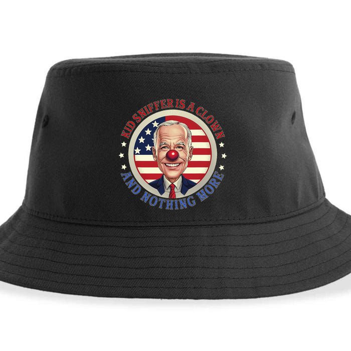 Sniffer Is A Clown And Nothing More Funny Debate Biden Sustainable Bucket Hat