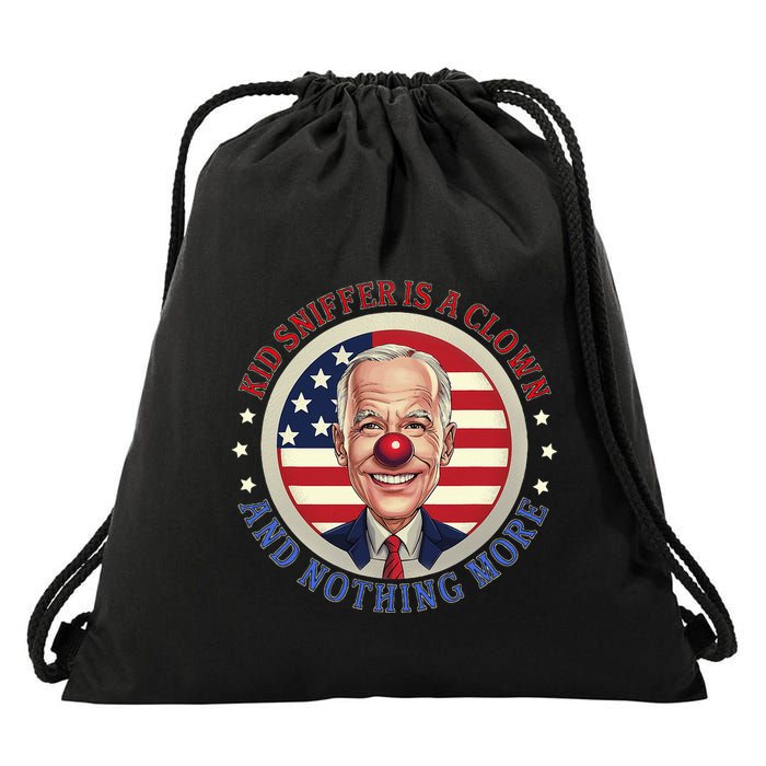 Sniffer Is A Clown And Nothing More Funny Debate Biden Drawstring Bag