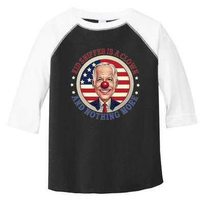 Sniffer Is A Clown And Nothing More Funny Debate Biden Toddler Fine Jersey T-Shirt
